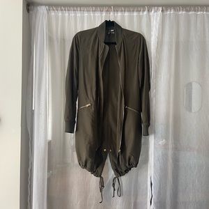 H&M long bomber jacket